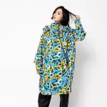 Áo mưa liền thân kiểu ba lô - ngụy trang graffiti