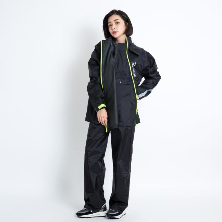 Áo mưa Đài loan bộ. Đi mưa dạo phố trong chiếc áo mưa hai dây kéo chéo đôi